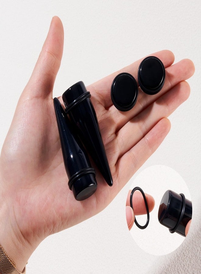 Oyaface 24PC Big Gauges Kit Ear Stretching 00G-20mm Acrylic Taper Plug Tunnels Piercing Black Kits - Image 5