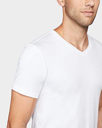32 Degrees Mens 4 Pack Cool Quick Dry Active Basic Vneck T-Shirt, White, Medium - Image 3