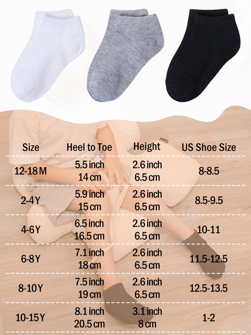 Cooraby 25 Pairs Kids' Socks Low Cut Socks Half Cushion Sport Ankle Athletic Socks for Boys Girls - Image 2
