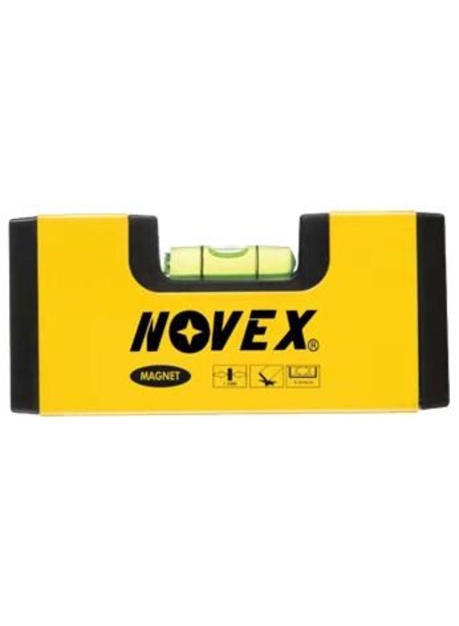 نوفيكس ميزان ماء مغناطيسي NOVEX NLM-L10 MiniPro™ بطول 10 سم | 100 مم | فقاعة قياس عالية الدقة | مقاوم للصدمات | ميزان جيبي مدمج للاستخدام السكني والتجاري | أصفر - Image 1