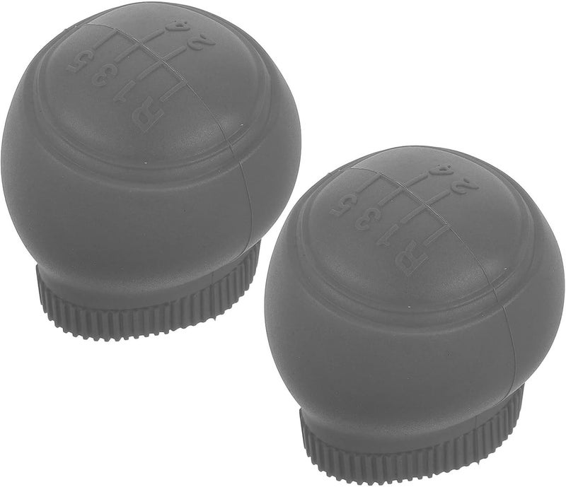 2pcs Gray Silicone Manual Gear Shift Knob Covers 5-Speed Protector Anti-Slip Wear-Resistant Car Gear Shifter Stick Covers Universal Fit for Manual Transmission Vehicles - Image 1