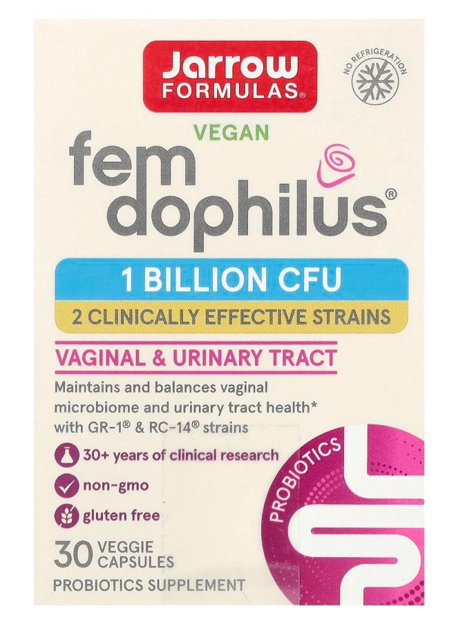 jarrow formulas Vegan Fem Dophilus® 1 Billion CFU 30 Veggie Capsules