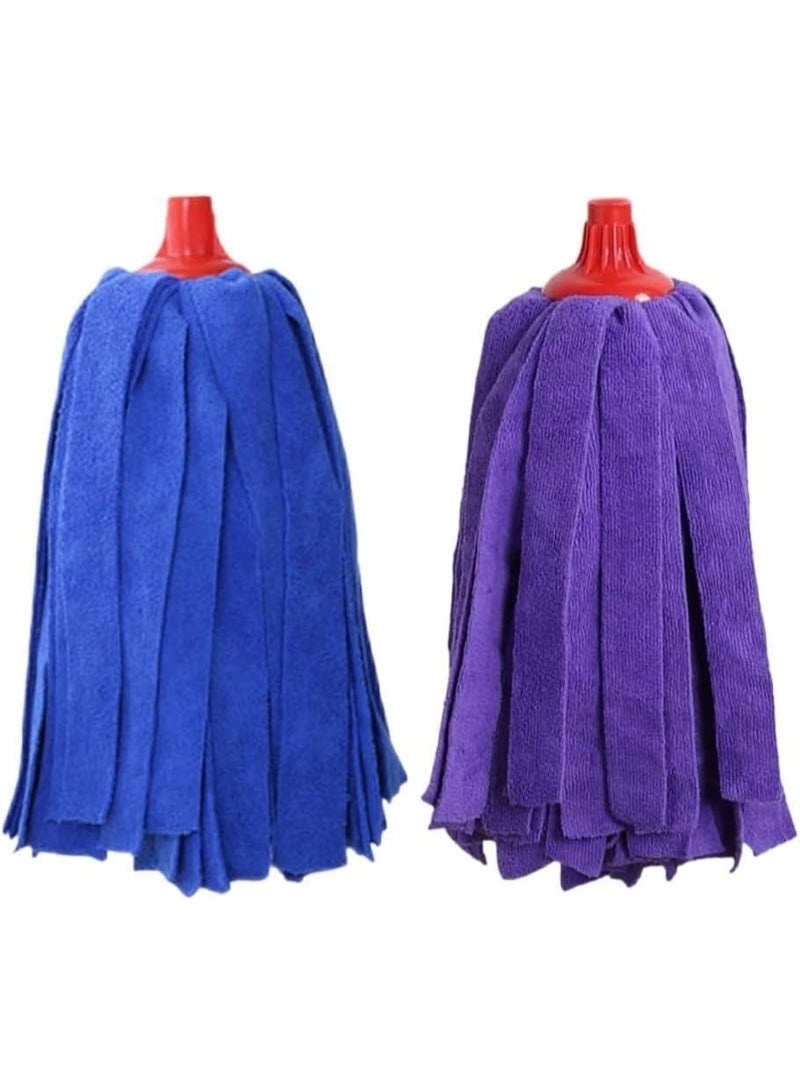 Generic Multicolor Floor Cleaning Mop – Heavy Duty Cotton Strips Mop Head with Strong Handle – Super Absorbent for Home, Office, and Commercial Use - Image 1