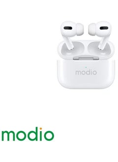 modio ME8 True Wireless Stereo Earbuds with Bluetooth 5.3 – Touch Control In-Ear Headset with HD Sound, Built-In Mic, Noise Isolation & Long Battery Life – Compact Charging Case Included – Compatible with Android, iOS & Tablets – Free Protective Carry Case  - Image 3
