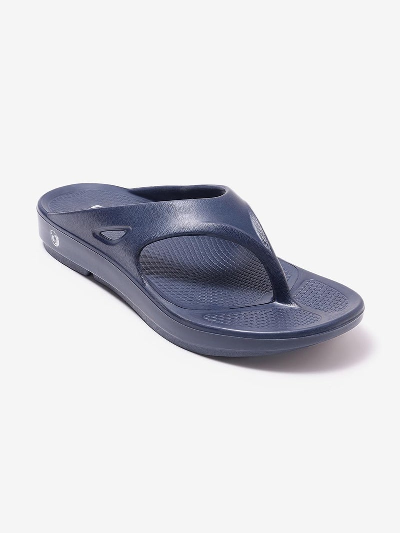 Neoz Extra Soft Men's Slippers with Cushion FootBed for Adult | Comfortable & Light Weight | Stylish & Anti-Skid | Waterproof & Regular Flip Flops for Gents/Boys, M-CLASSIC-NVY_9 - Image 3