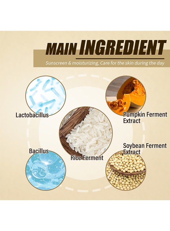 جايسوينغ شمس الإغاثة: أرز + بروبيوتيك ، واقي من الشمس ، واقي من الشمس العضوي SPF50 ، واقي من الشمس مرطب ، تنفس ، منعش ، واقي من الشمس سهل التطبيق - Image 2