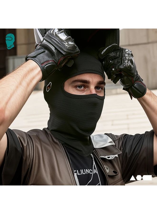 1 2 Pack Summer Balaclava For Men And Women Gray And Black Breathable Comfortable Face Mask Outdoor Sports Headgear - Image 1