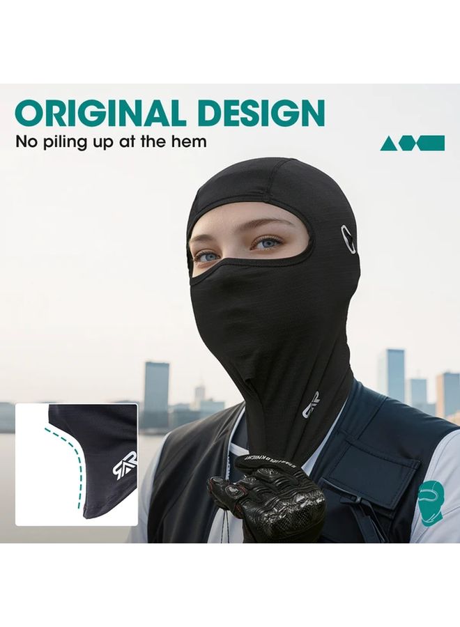 1 2 Pack Summer Balaclava For Men And Women Gray And Black Breathable Comfortable Face Mask Outdoor Sports Headgear - Image 5