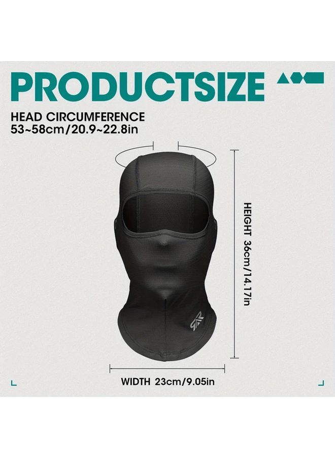 1 2 Pack Summer Balaclava For Men And Women Gray And Black Breathable Comfortable Face Mask Outdoor Sports Headgear - Image 2