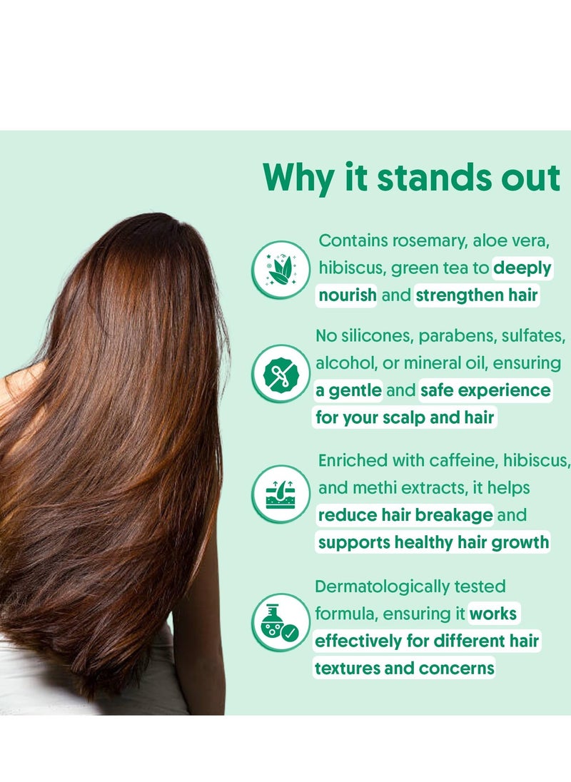 Aravi Organic Aravi Organic Rosemary Hair Growth Shampoo - Enriched With Rosemary, Green Tea & Caffeine - For All Hair Types - For Men & Women - Sulfate & Paraben Free 200 ml  - Image 2