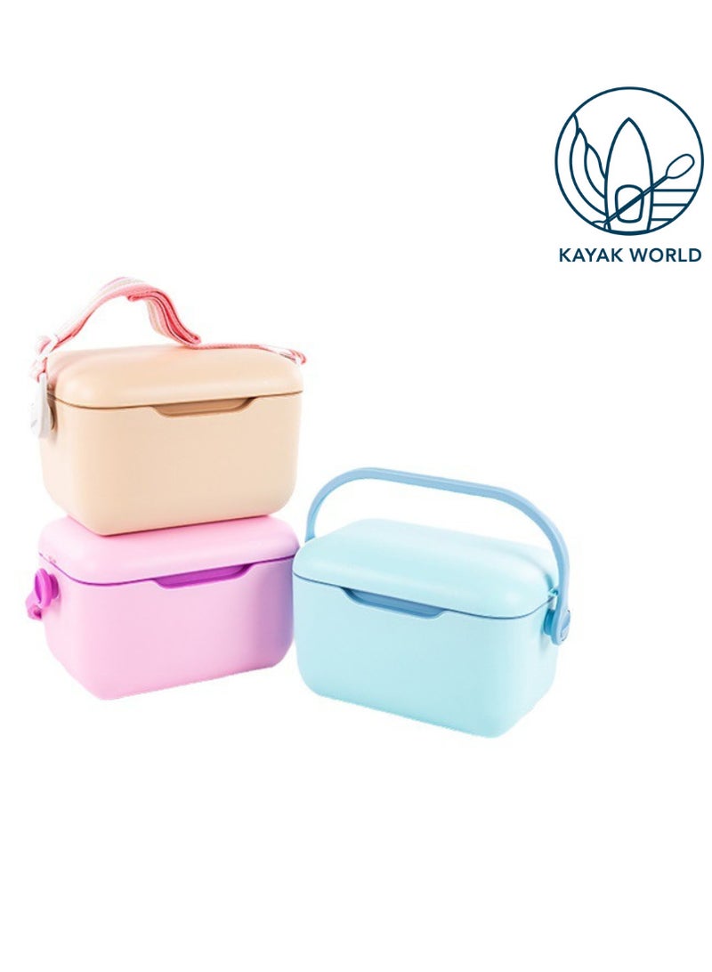 12L Large Capacity Cooler Box with Interchangeable Leather Strap, Thermal Insulated Hard Ice Box for Beach, Ice Cooler Box for Picnic and Party(Gold)  - Image 2