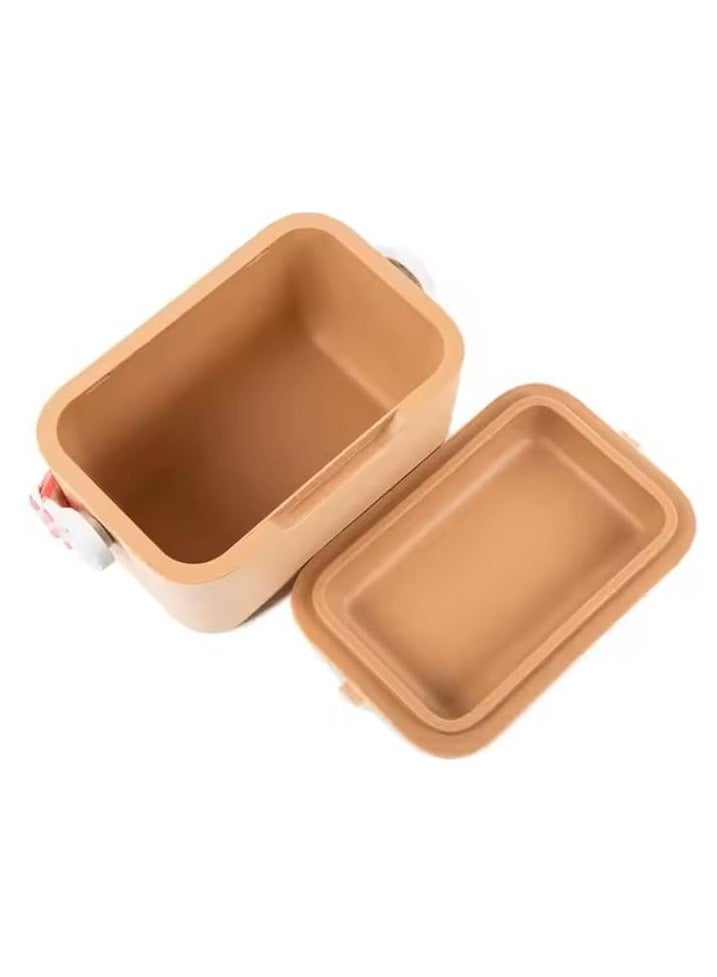12L Large Capacity Cooler Box with Interchangeable Leather Strap, Thermal Insulated Hard Ice Box for Beach, Ice Cooler Box for Picnic and Party(Gold)  - Image 3