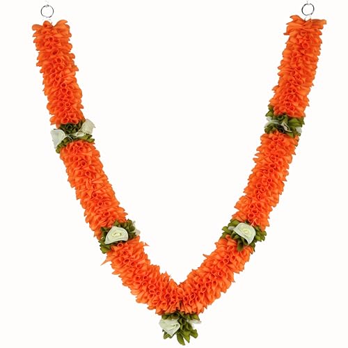 Daedal Crafters Artificial Chintamani Flower Garland for Pooja Mandir, Mala for Photo Frame, Decorative Haar Mala for God Idols, Photo Frames of Ancestors, Pitra & Pooja Room Décor (40 inch) - Image 4