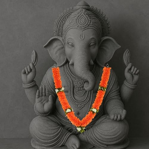 Daedal Crafters Artificial Chintamani Flower Garland for Pooja Mandir, Mala for Photo Frame, Decorative Haar Mala for God Idols, Photo Frames of Ancestors, Pitra & Pooja Room Décor (40 inch) - Image 2