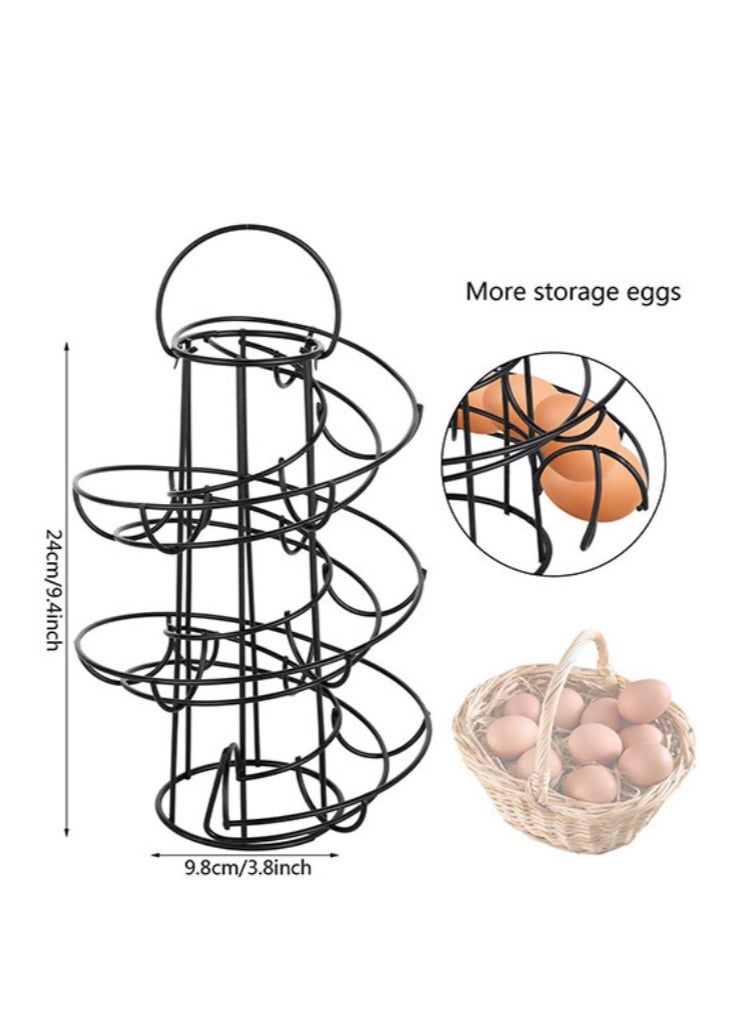 Southern Homewares Egg Skelter Deluxe Modern Spiraling Dispenser Rack Silver  - Image 2