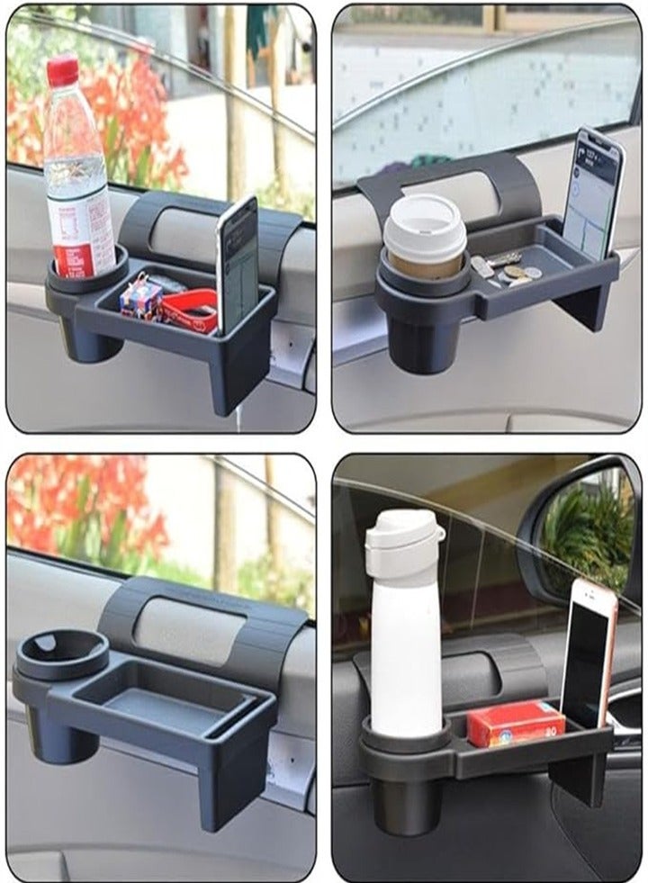 Generic Car storage box with cup holder, beverage holder, side window mobile phone slot, car storage hanging multifunctional rack, simple and convenient  - Image 2