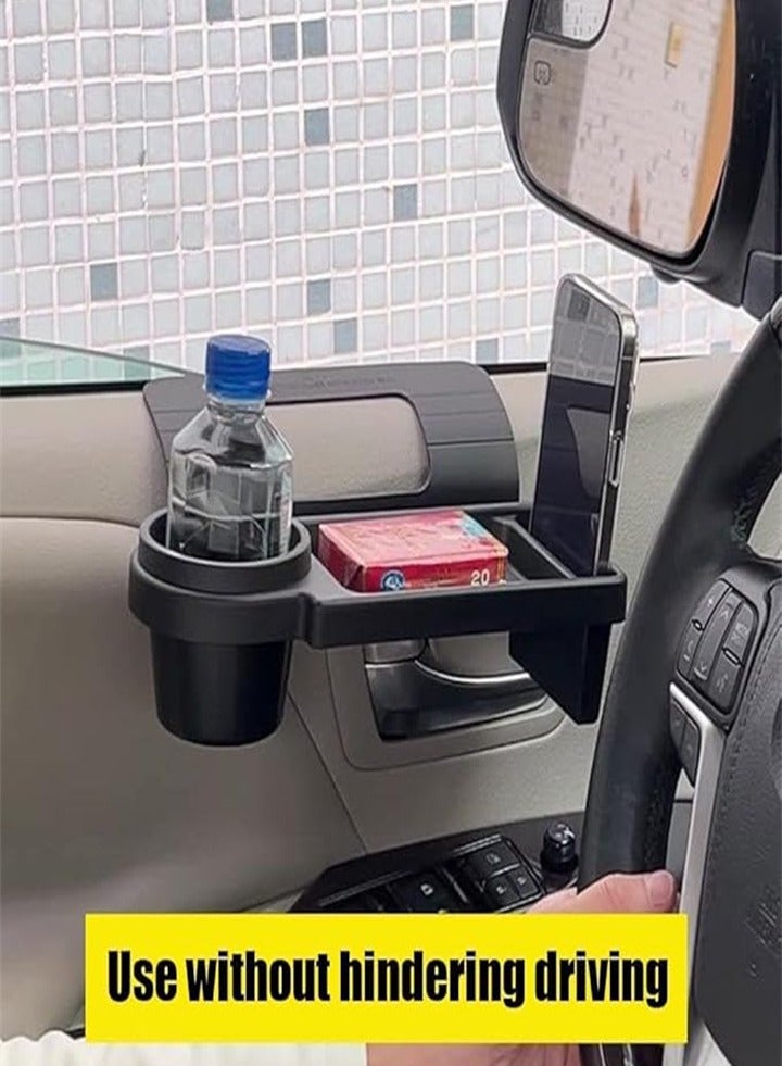 Generic Car storage box with cup holder, beverage holder, side window mobile phone slot, car storage hanging multifunctional rack, simple and convenient  - Image 5