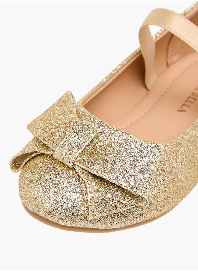 Flora Bella By Shoexpress - Girls Bow Embellished Ballerina Shoes With Elasticated Strap - Image 1