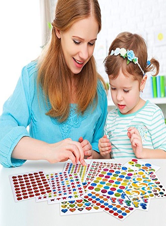 Coopay 7060 Pieces Teacher Stickers for Kids, Reward Incentive Stickers Mega Variety Pack, for Teacher Supplies Classroom Supplies Including Heart, Smiley Face, Star, Moon, Apple - Image 4