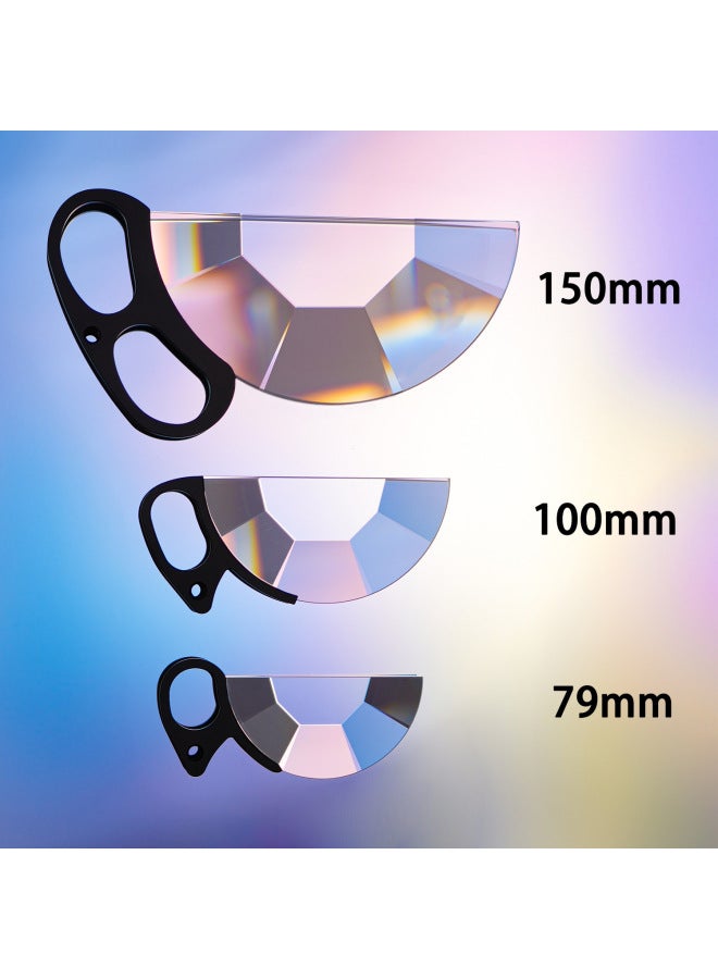79/100/150mm Handheld Semicircle Kaleidoscope Special Effect Filter Photography SLR Camera Accessories-Color:150mm  - Image 2