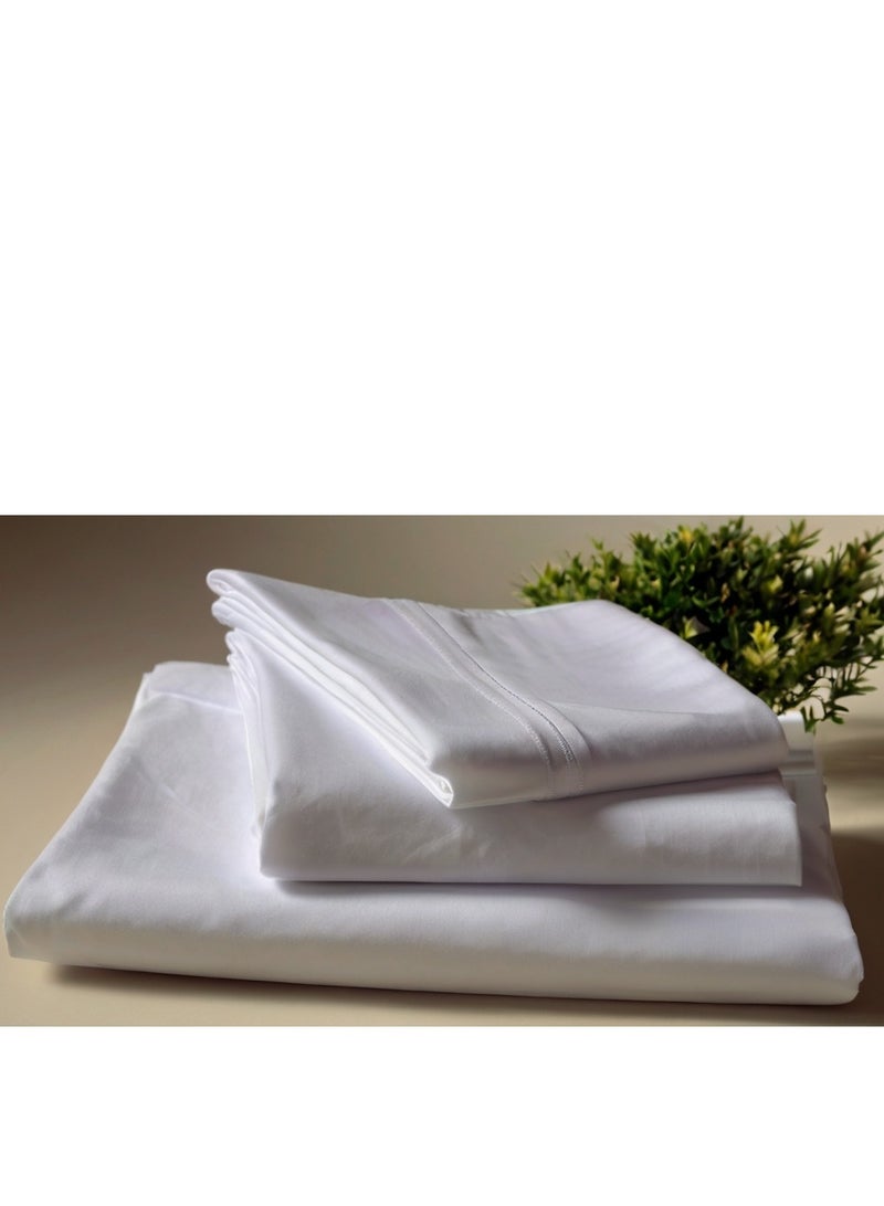 نيوفالييتو مقاس فردي فاخر 100% من القطن الطبيعي طويل التيلة، طقم ملاءات سرير 300TC مقاس 100x200، ملاءة مثبتة قطعة واحدة، ملاءة مسطحة قطعة واحدة، و2 كيس وسادة، ناعمة وتهوية أفضل - Image 3