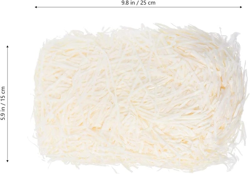 Red Dot Gift® 100g Eco-friendly Raffia Paper Shreds for Gift Box Filling (Off-White) - Image 2