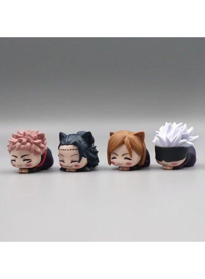 عام مجموعة من أربعة الكذب جوجوتسو كايسن لطيف دمية سطح المكتب الديكور الديكور غوجو ساتورو نموذج لعبة الديكور جمع هدية - Image 1