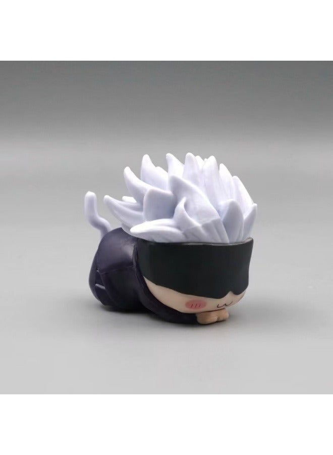 عام مجموعة من أربعة الكذب جوجوتسو كايسن لطيف دمية سطح المكتب الديكور الديكور غوجو ساتورو نموذج لعبة الديكور جمع هدية - Image 3