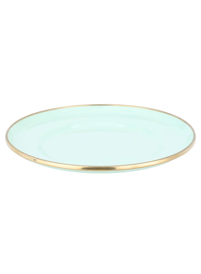 السيف غاليري صحن تقديم استيل السيف غاليري، 20 سم، دائري - أخضر فاتح - Image 1