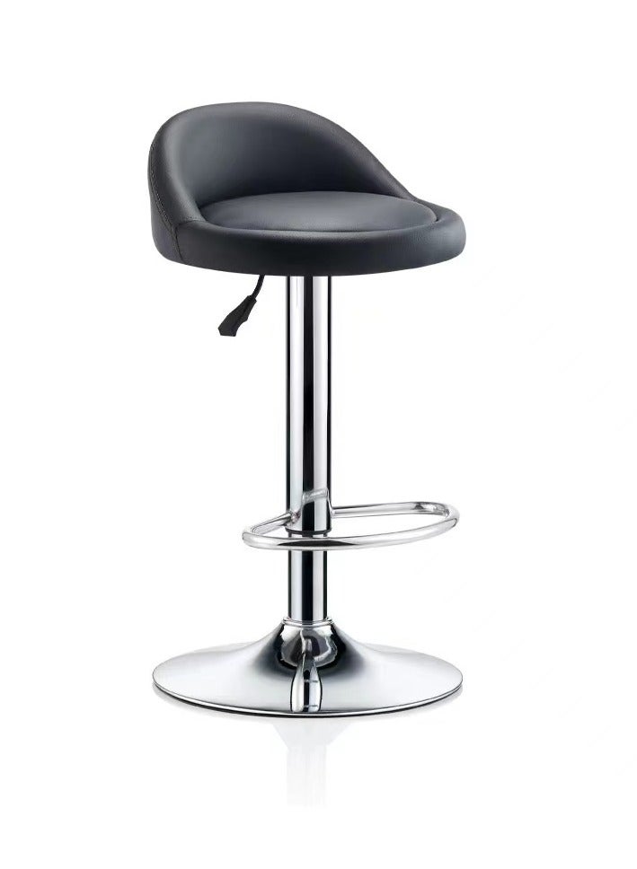 Generic Adjustable Height 360 ° Rotating Bar Chair PU Leather Home Fashion High Stool Coffee Shop Chair  - Image 1