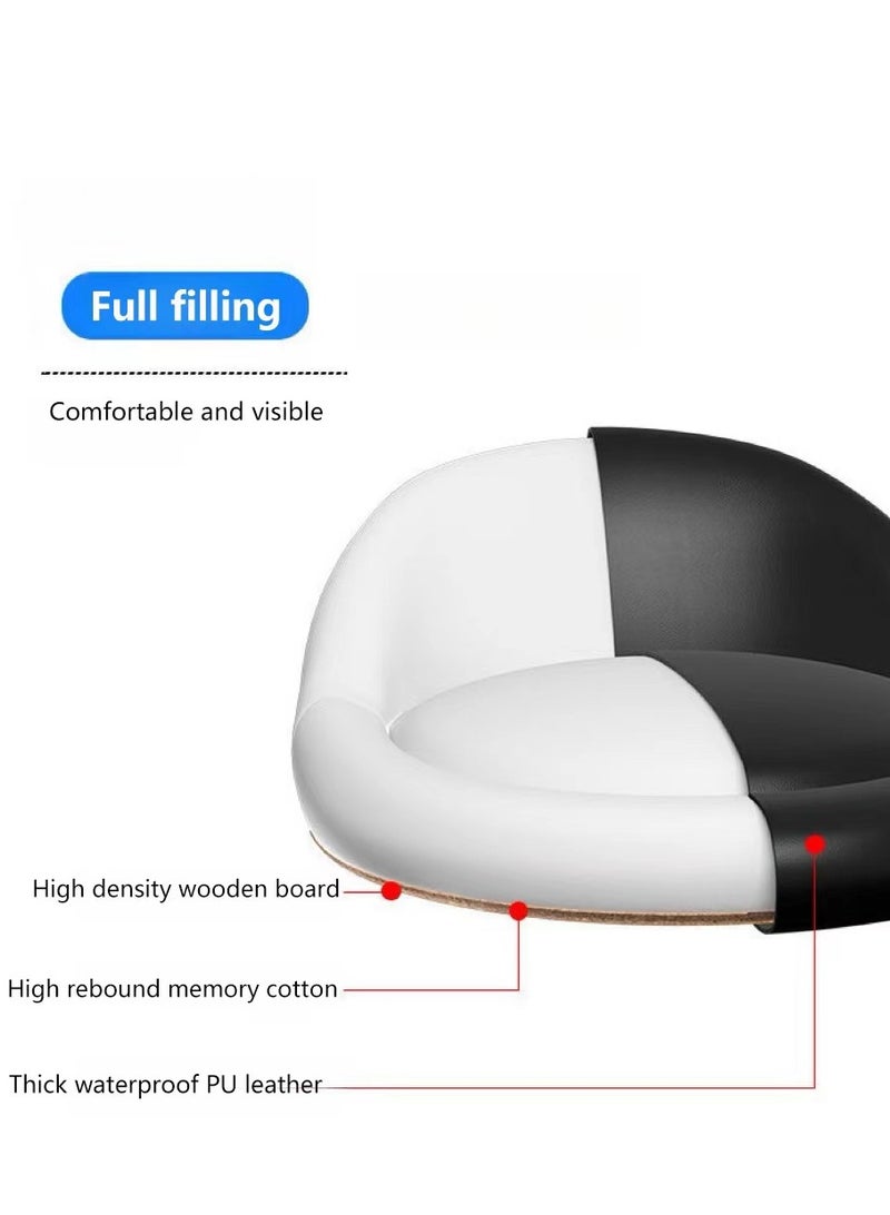 Generic Adjustable Height 360 ° Rotating Bar Chair PU Leather Home Fashion High Stool Coffee Shop Chair  - Image 3