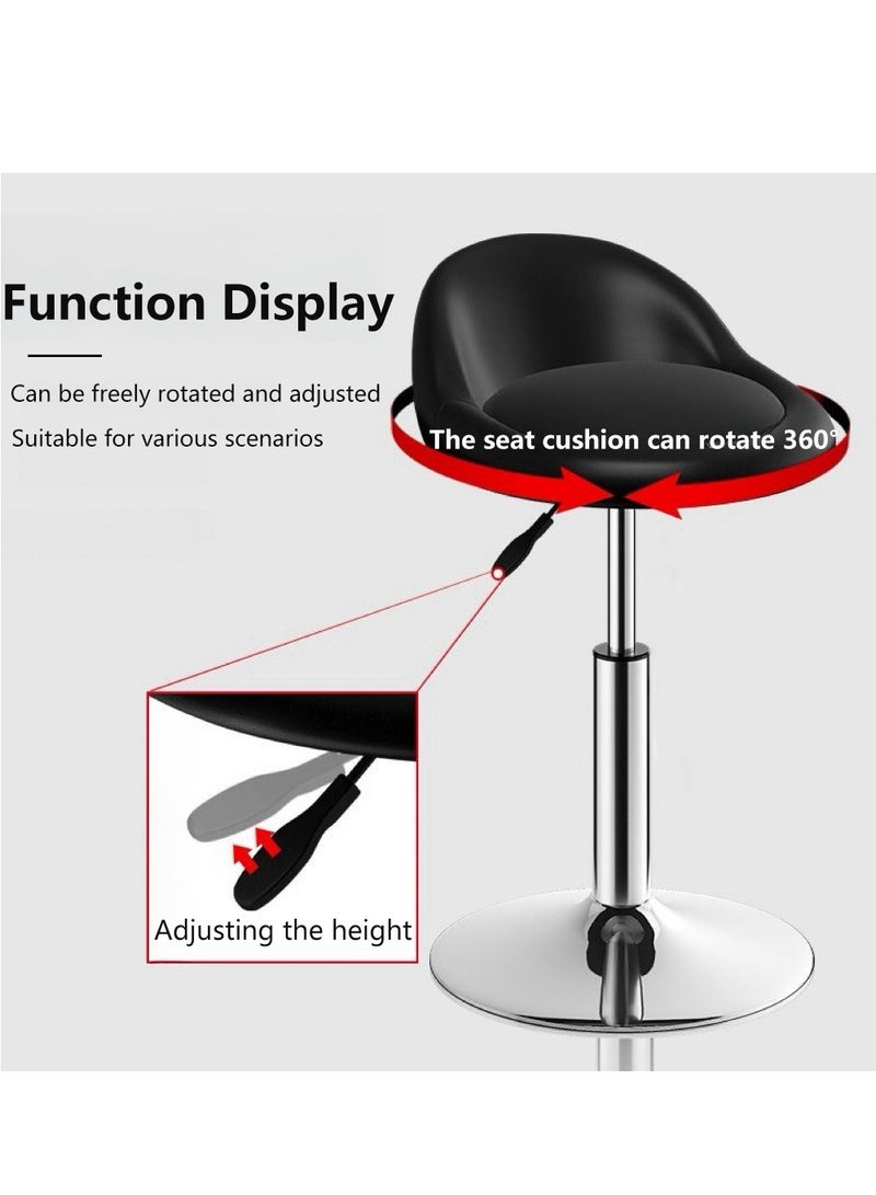 Generic Adjustable Height 360 ° Rotating Bar Chair PU Leather Home Fashion High Stool Coffee Shop Chair  - Image 4