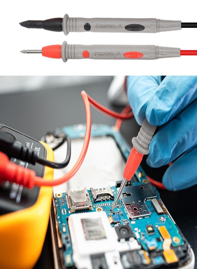 ACEIRMC Multimeter Automotive Test Leads Kit with Crocodile Clip, Silicone Testing Lead Kit, Testing Hook, Testing Probe Professional Kit, Testing Cable - Image 5