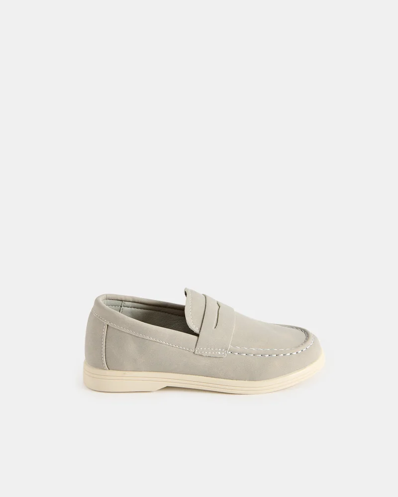 REDTAG Boys Grey Penny Loafers