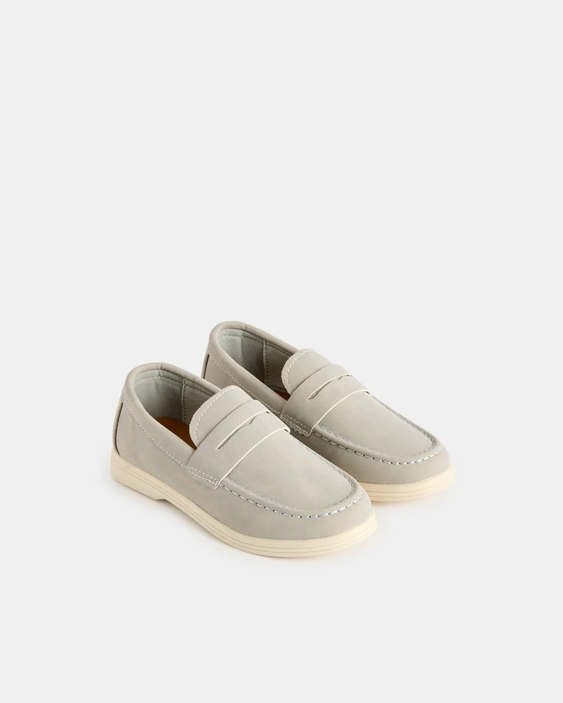 REDTAG Boys Grey Penny Loafers