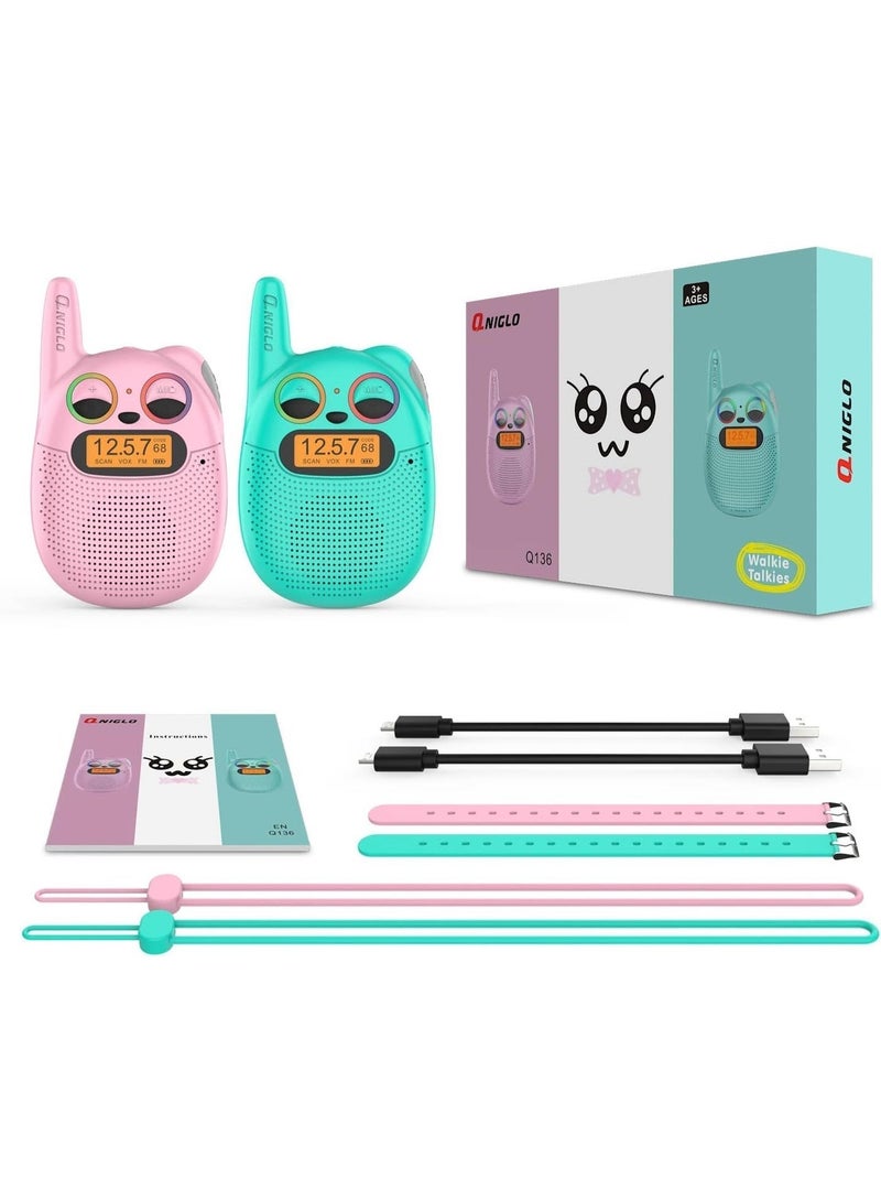QNIGLO Kids' Telephone Communication Toy 2-Pack – Rechargeable, with Wrist Strap, Outdoor Camping Gear, Perfect Gift for Boys and Girls Aged 3-12 - Image 5