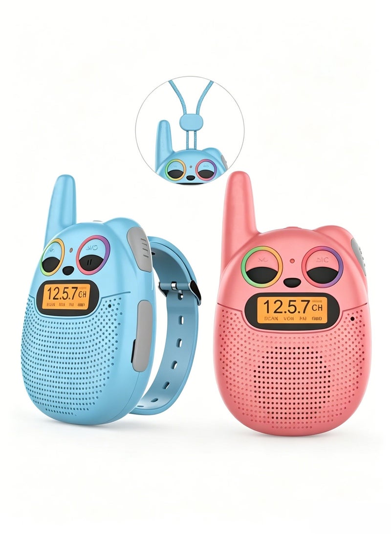 QNIGLO Kids' Telephone Communication Toy 2-Pack – Rechargeable, with Wrist Strap, Outdoor Camping Gear, Perfect Gift for Boys and Girls Aged 3-12 - Image 1