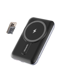 Moxedo Porta-Go 15W Wireless Charging Power Bank 10,000 mAh 20W PD USB-C / USB-A Port Portable Charger with Built-in Stand Compatible For iPhone 16/15/14/13/12 Series