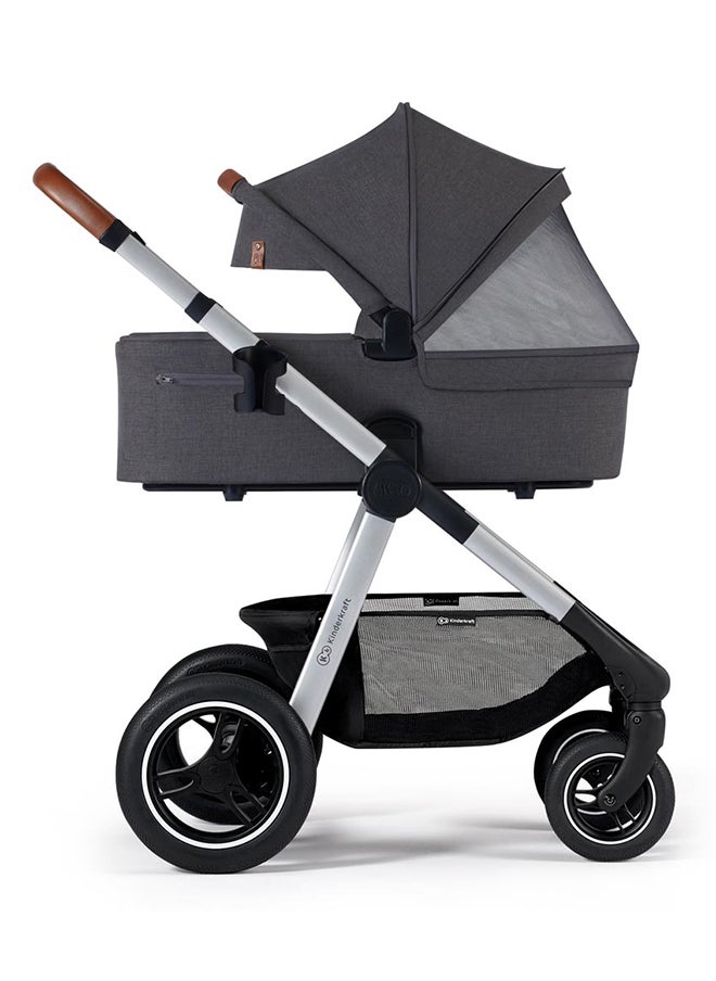 Kinderkraft Everyday 2-in-1 Stroller - Dark Grey With Silver Frame  - Image 5