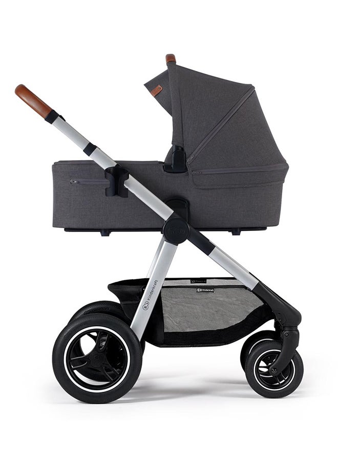 Kinderkraft Everyday 2-in-1 Stroller - Dark Grey With Silver Frame  - Image 3