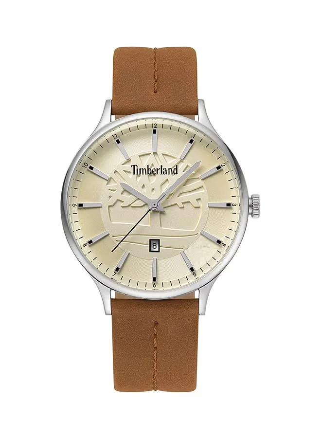 Timberland MARBLEHEADT Round Shape Leather Band Analog Wrist Watch 43 mm