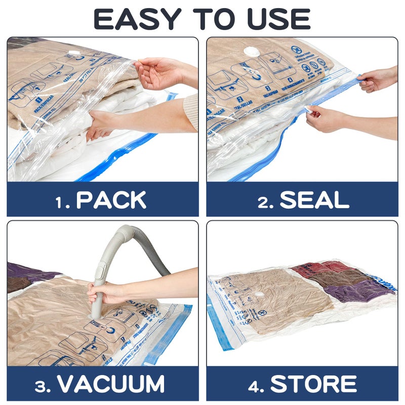 STORAGE MASTER XXL Jumbo Vacuum Storage Bags, 47''X35'' Extra Large Space Bags for Blanket, Bedding, Comforters (4-XXL) - Image 4