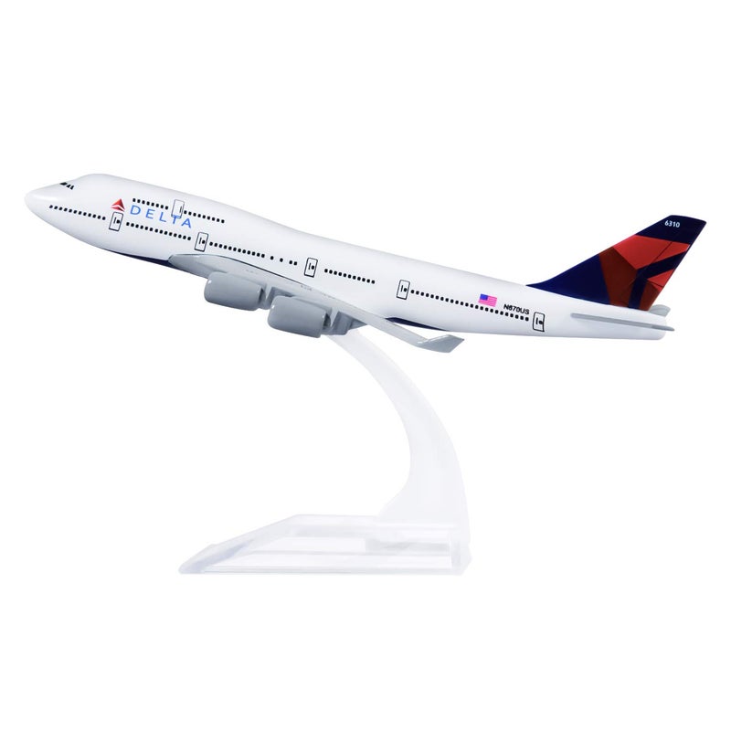 24-Hours Delta Boeing 747 Plane Model Alloy Metal Airplane Models Die-cast 1:400 - Image 1