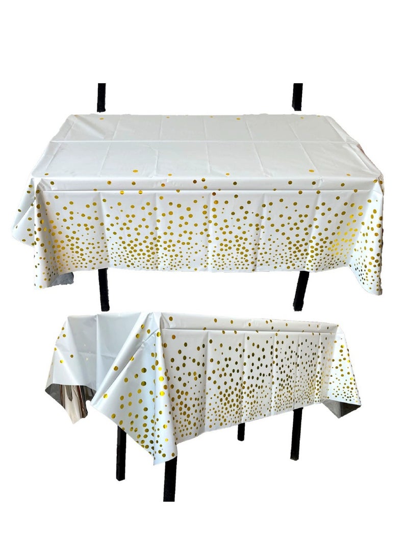 Party Gold dot gradient party dust and oil-proof disposable tablecloth birthday party dessert table sign-in table cloth( (Size: 137cm×274cm) 