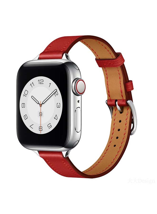 Perfii Slim Replacement Band For Apple Watch Series 6/SE/5/4/3/2/1 Red - Image 2