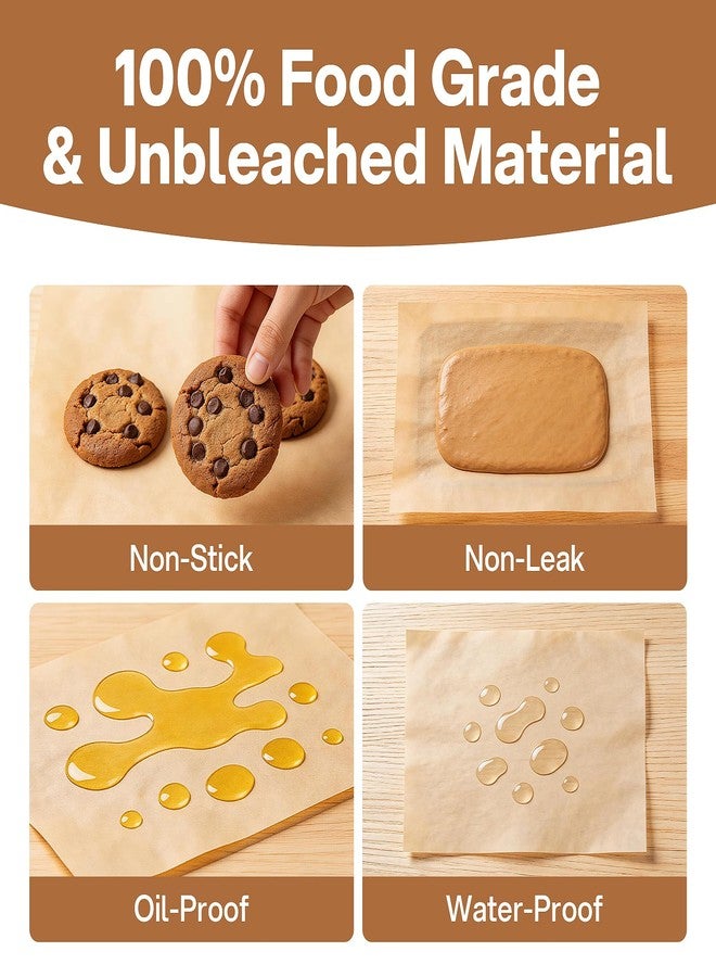 CLEANGOR 240Pcs Unbleached Parchment Paper Sheets, 12 x 16 Inch Pre-cut Parchment Sheets, No-Stick & No-Leak Baking Paper, Heavy Duty Baking Liners for Oven, Air Fryer, Microwave & Steamer - Image 3