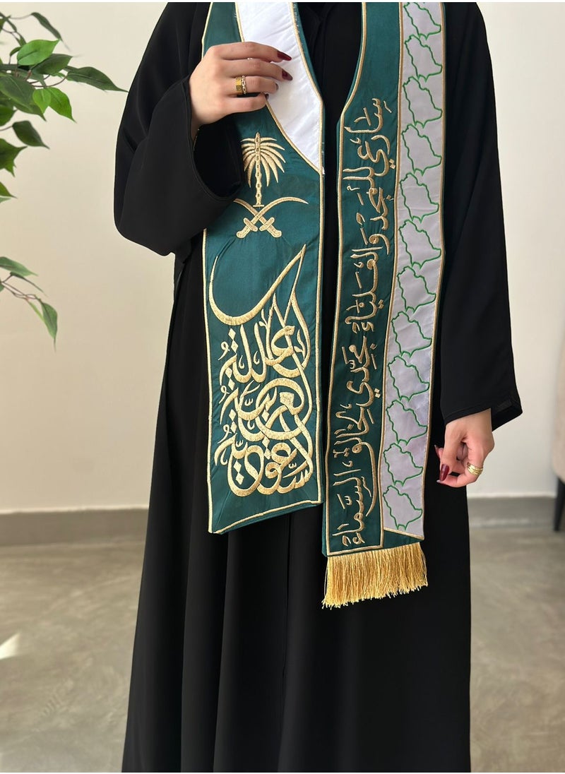 ماركة غير محددة - وشاح فاخر - بتطريز المملكة العربية السعودية مع شعار المملكة - Image 1