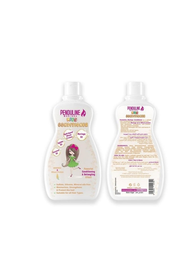 PENDULINE Kids Hair Conditioner with Moringa for Daily Care, Softening, and Detangling 300 ml - Image 2