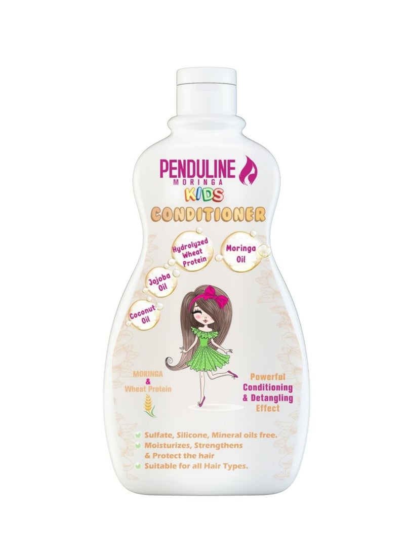 PENDULINE Kids Hair Conditioner with Moringa for Daily Care, Softening, and Detangling 300 ml - Image 1