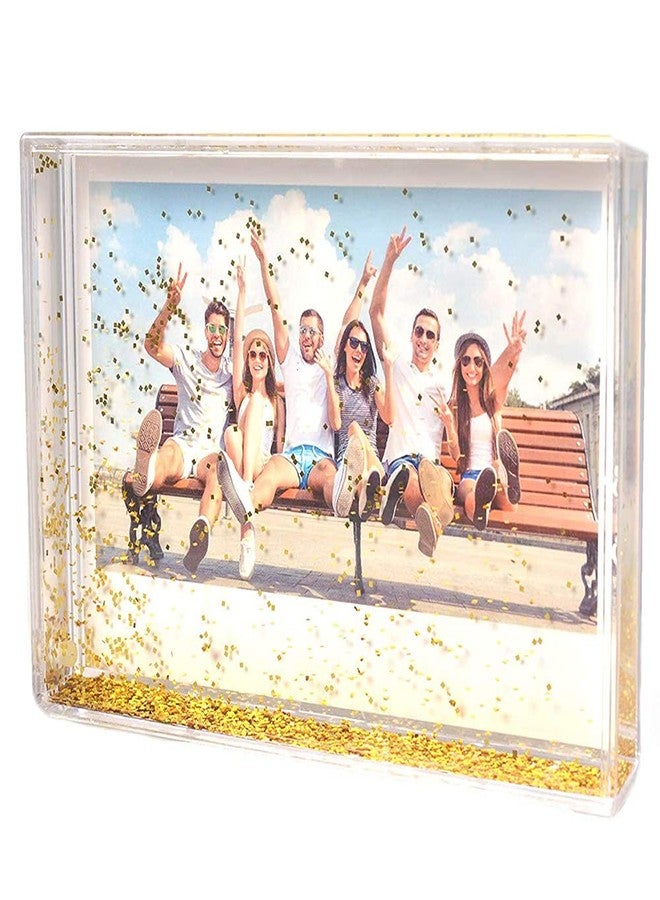 Kingho Glitter Picture Frame Cute Liquid Acrylic Photo Frames for Family Friends Couples Gifts, Mount for 4x6 inch (10x15 cm) Picture - Image 3